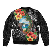 Hafa Adai Guam Bomber Jacket Guahan Seal Chamorro Stones Tribal LT9 - Polynesian Pride