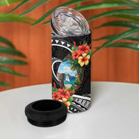 Hafa Adai Guam 4 in 1 Can Cooler Tumbler Guahan Seal Chamorro Stones Tribal LT9 - Polynesian Pride