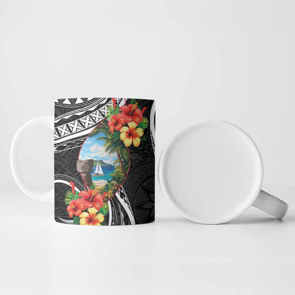 Hafa Adai Guam Ceramic Mug Guahan Seal Chamorro Stones Tribal - Polynesian Pride