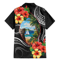 Hafa Adai Guam Family Matching Mermaid Dress and Hawaiian Shirt Guahan Seal Chamorro Stones Tribal LT9 - Polynesian Pride