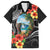 Hafa Adai Guam Family Matching Off Shoulder Short Dress and Hawaiian Shirt Guahan Seal Chamorro Stones Tribal