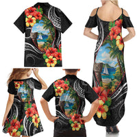 Hafa Adai Guam Family Matching Summer Maxi Dress and Hawaiian Shirt Guahan Seal Chamorro Stones Tribal LT9 - Polynesian Pride