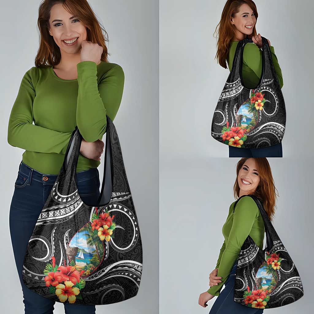Hafa Adai Guam Grocery Bag Guahan Seal Chamorro Stones Tribal