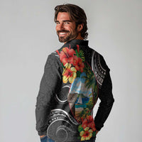 Hafa Adai Guam Long Sleeve Polo Shirt Guahan Seal Chamorro Stones Tribal LT9 - Polynesian Pride