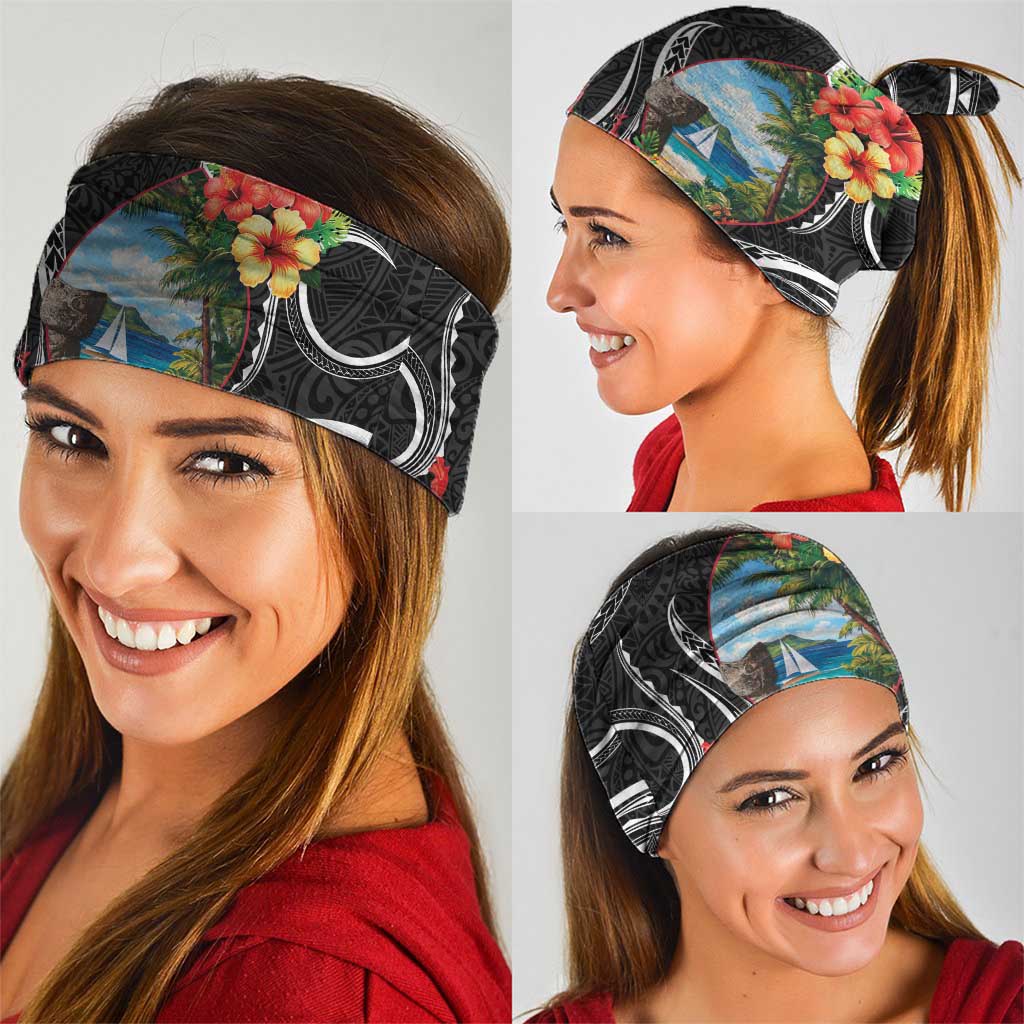 Hafa Adai Guam Neck Gaiter Guahan Seal Chamorro Stones Tribal - Polynesian Pride