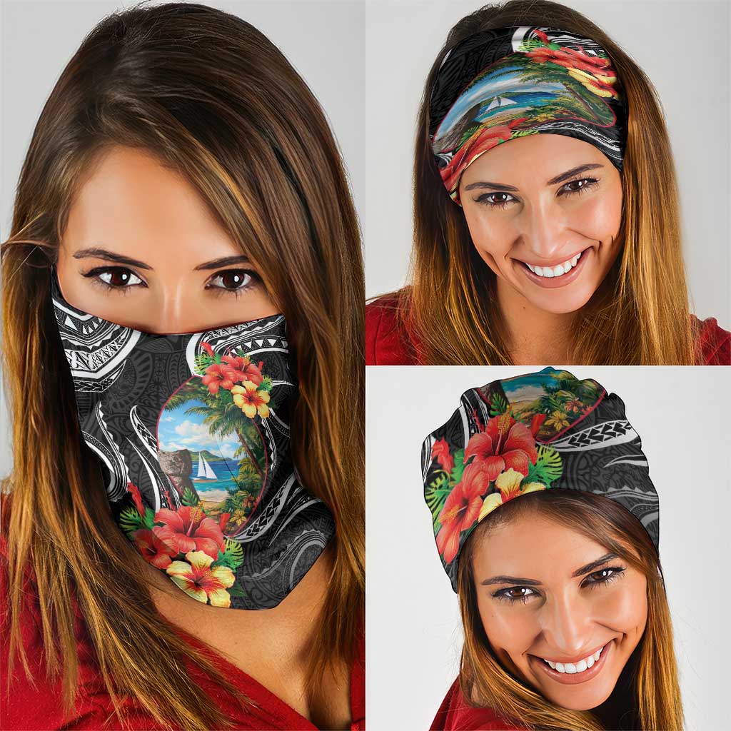 Hafa Adai Guam Neck Gaiter Guahan Seal Chamorro Stones Tribal - Polynesian Pride
