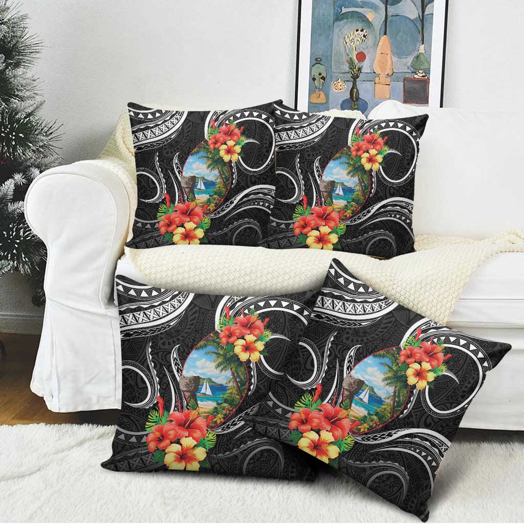 Hafa Adai Guam Pillow Cover Guahan Seal Chamorro Stones Tribal - Polynesian Pride