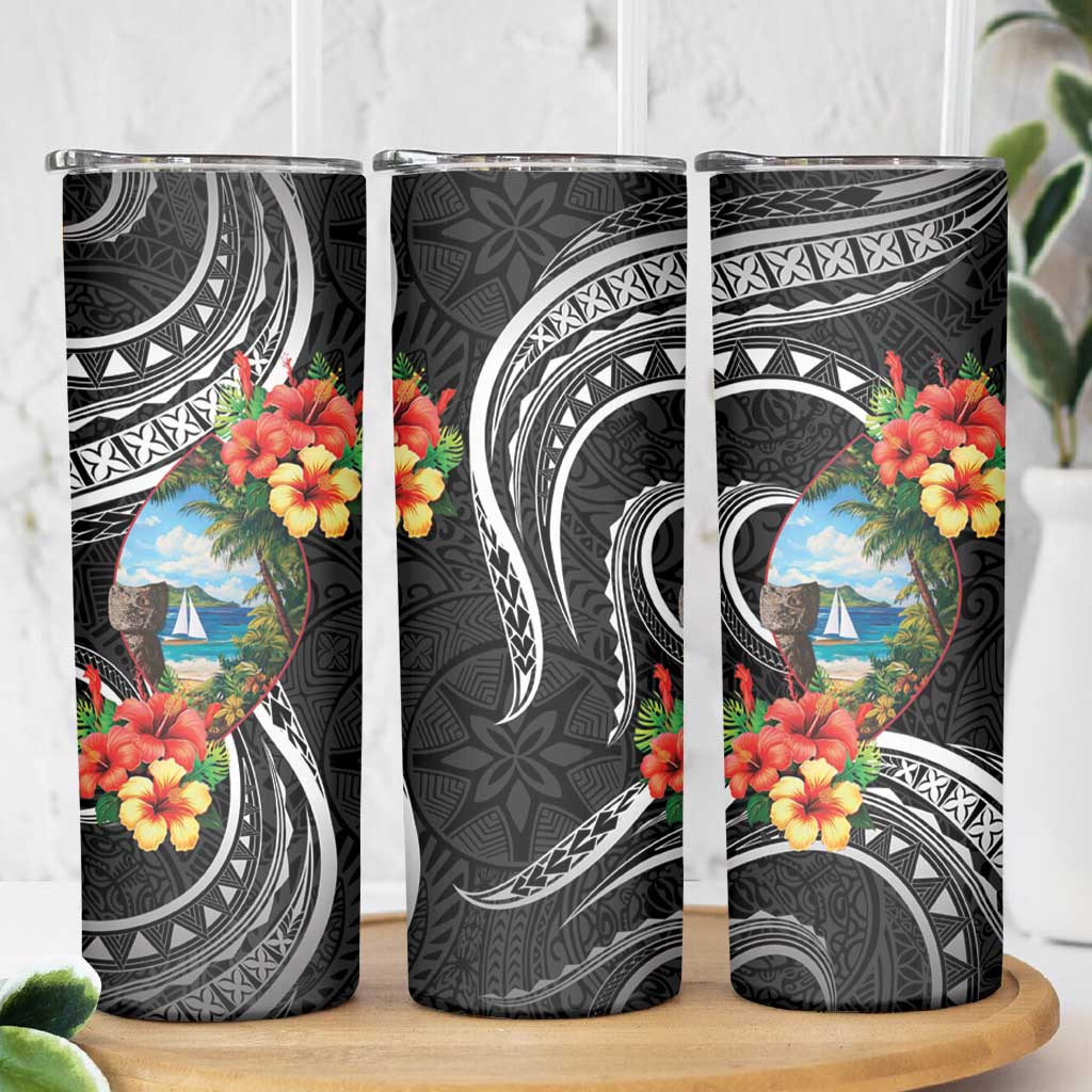 Hafa Adai Guam Skinny Tumbler Guahan Seal Chamorro Stones Tribal LT9 - Polynesian Pride