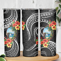 Hafa Adai Guam Skinny Tumbler Guahan Seal Chamorro Stones Tribal LT9 - Polynesian Pride