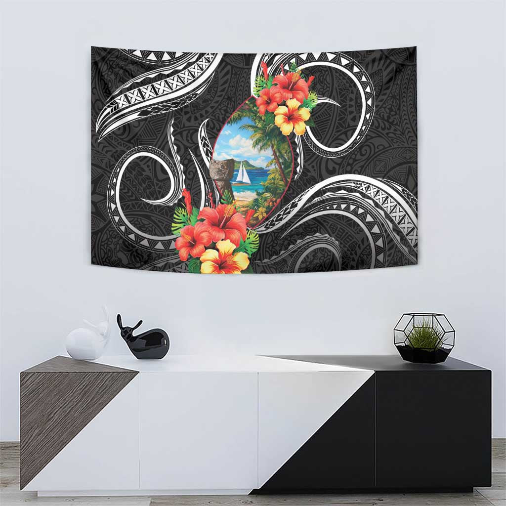 Hafa Adai Guam Tapestry Guahan Seal Chamorro Stones Tribal