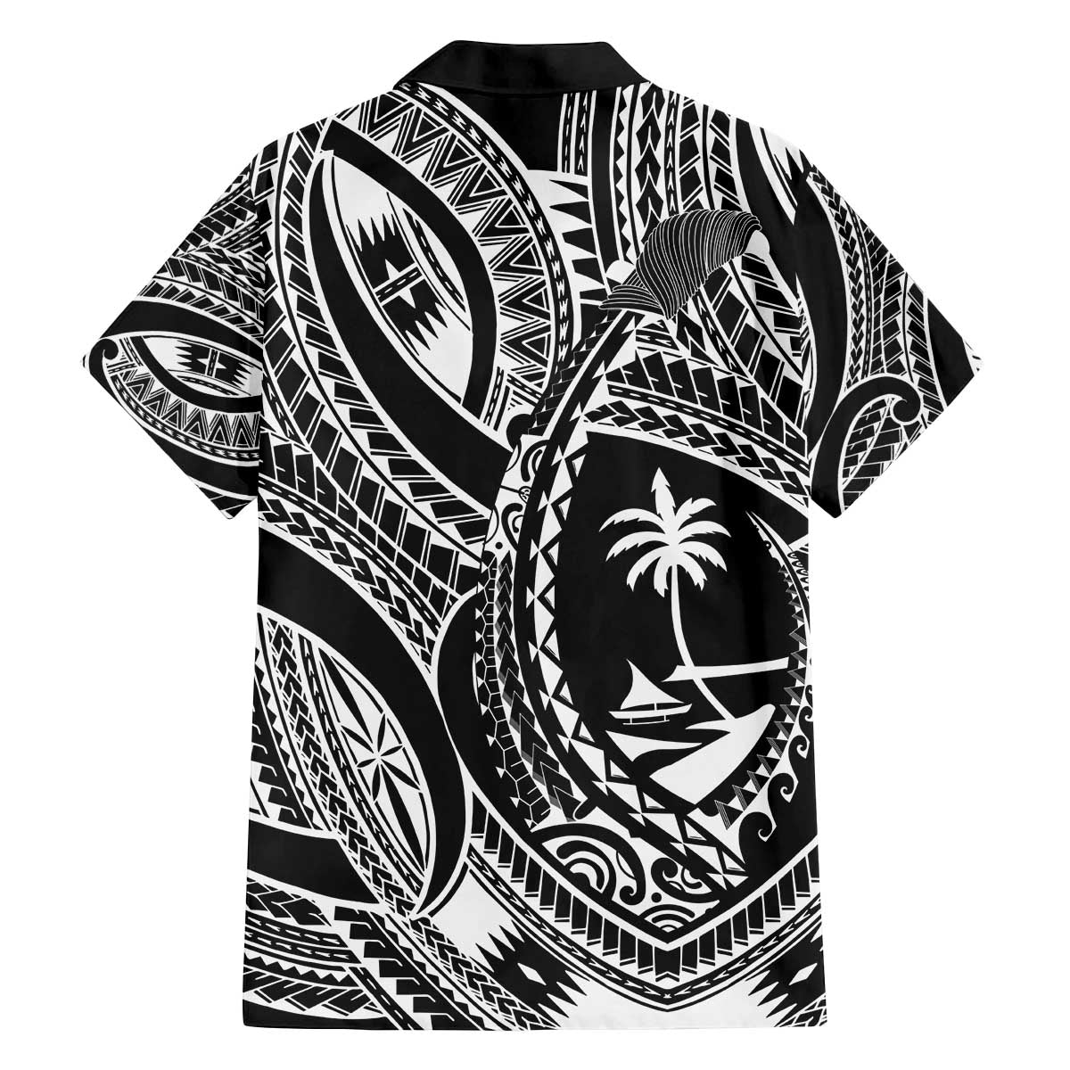 Hafa Adai Guam Inspired Tattoo Family Matching Off The Shoulder Long Sleeve Dress and Hawaiian Shirt LT9 - Polynesian Pride