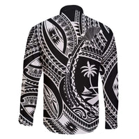 Hafa Adai Guam Inspired Tattoo Family Matching Off The Shoulder Long Sleeve Dress and Hawaiian Shirt LT9 - Polynesian Pride