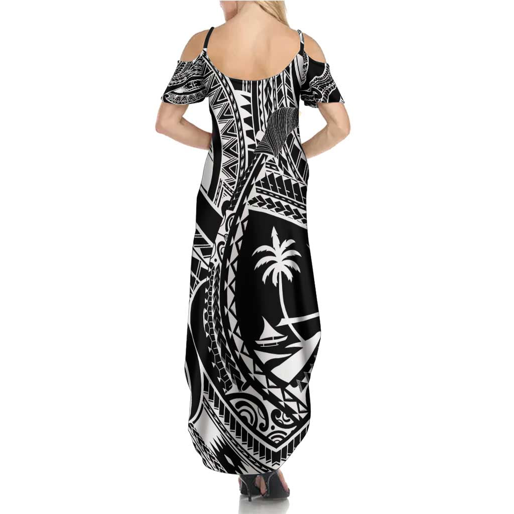 Hafa Adai Guam Inspired Tattoo Family Matching Summer Maxi Dress and Hawaiian Shirt LT9 - Polynesian Pride