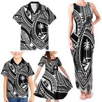 Hafa Adai Guam Inspired Tattoo Family Matching Tank Maxi Dress and Hawaiian Shirt LT9 - Polynesian Pride