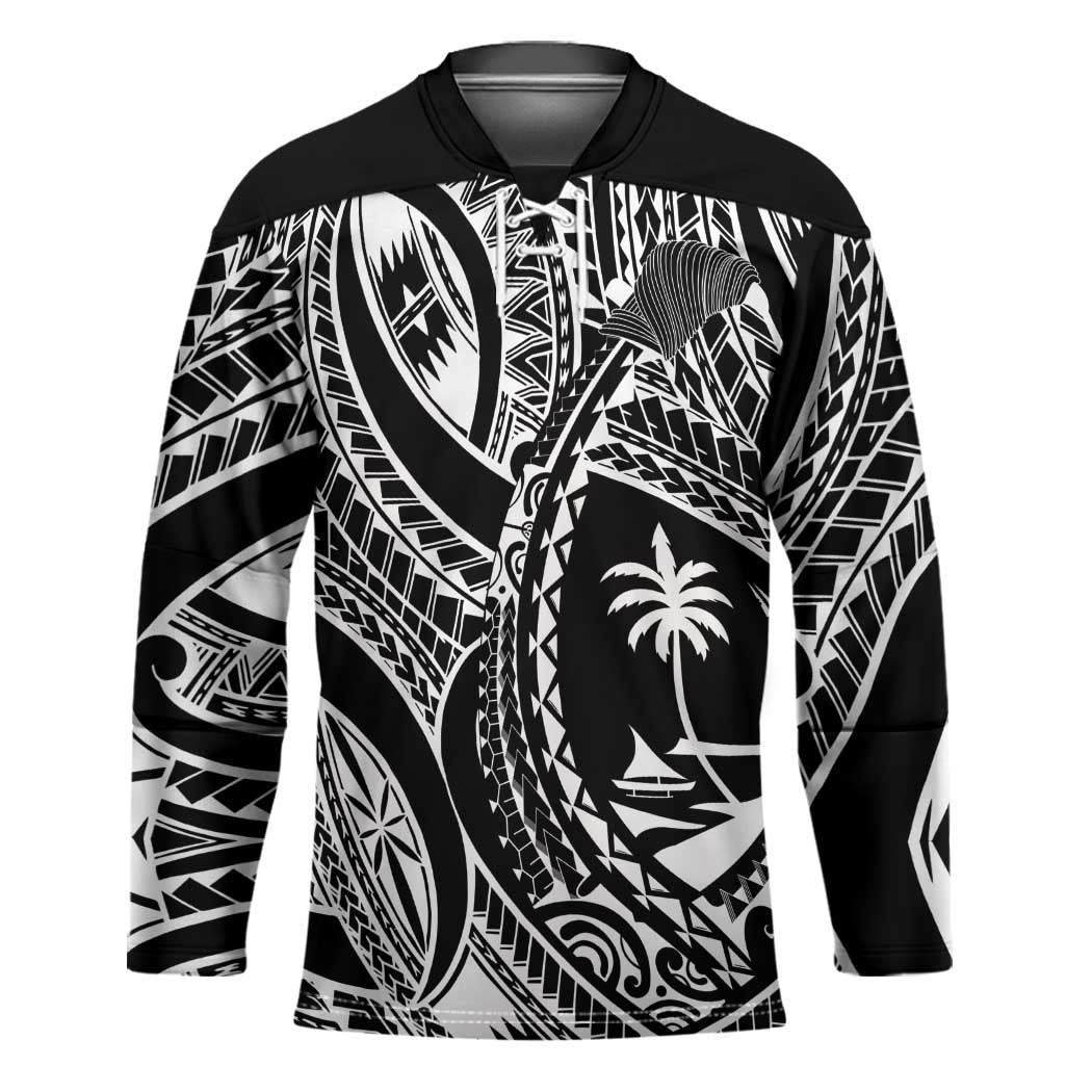 Hafa Adai Guam Inspired Tattoo Hockey Jersey - Polynesian Pride
