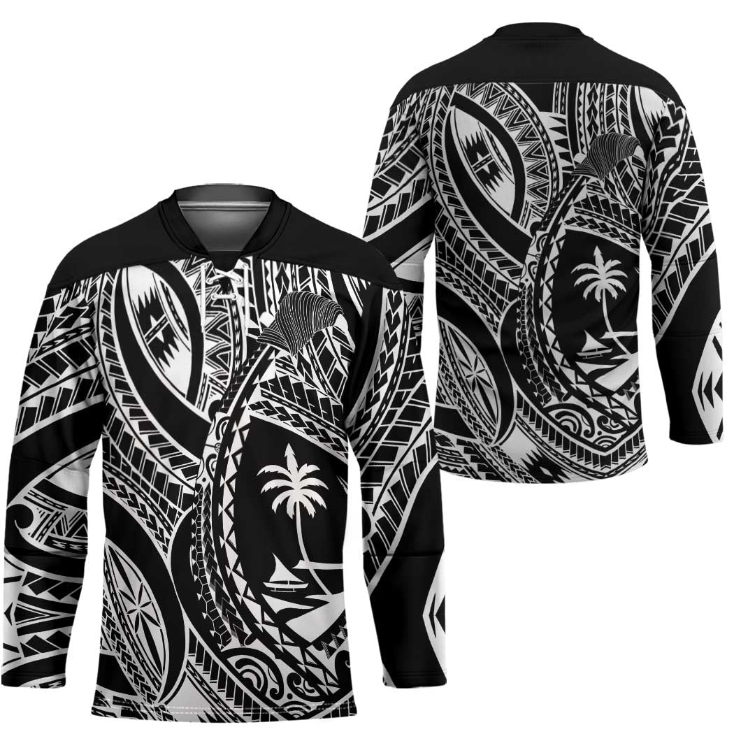 Hafa Adai Guam Inspired Tattoo Hockey Jersey - Polynesian Pride