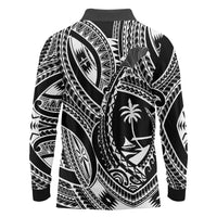 Hafa Adai Guam Inspired Tattoo Long Sleeve Polo Shirt LT9 - Polynesian Pride
