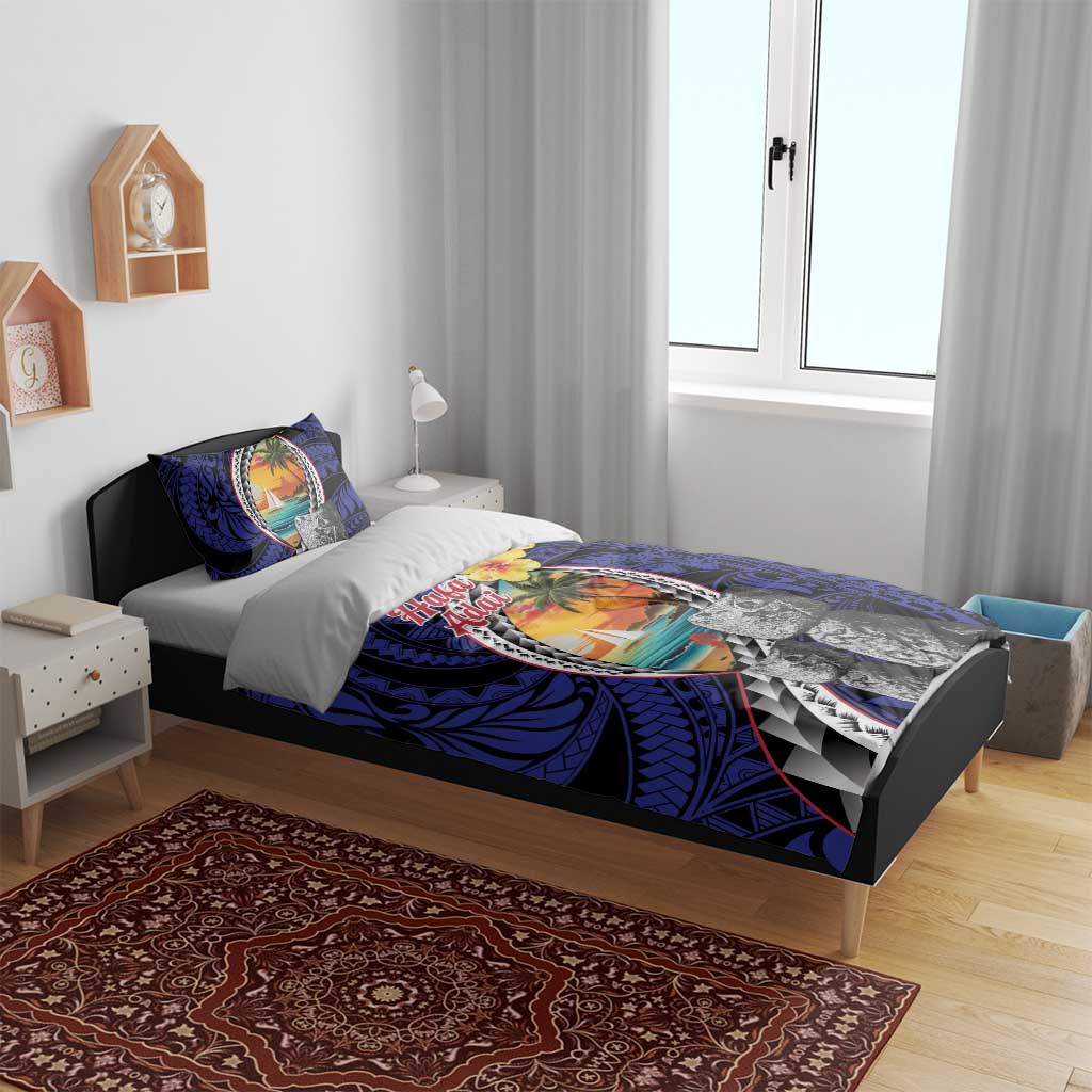 Hafa Adai Guam Seal Latte Stones Artwork Bedding Set