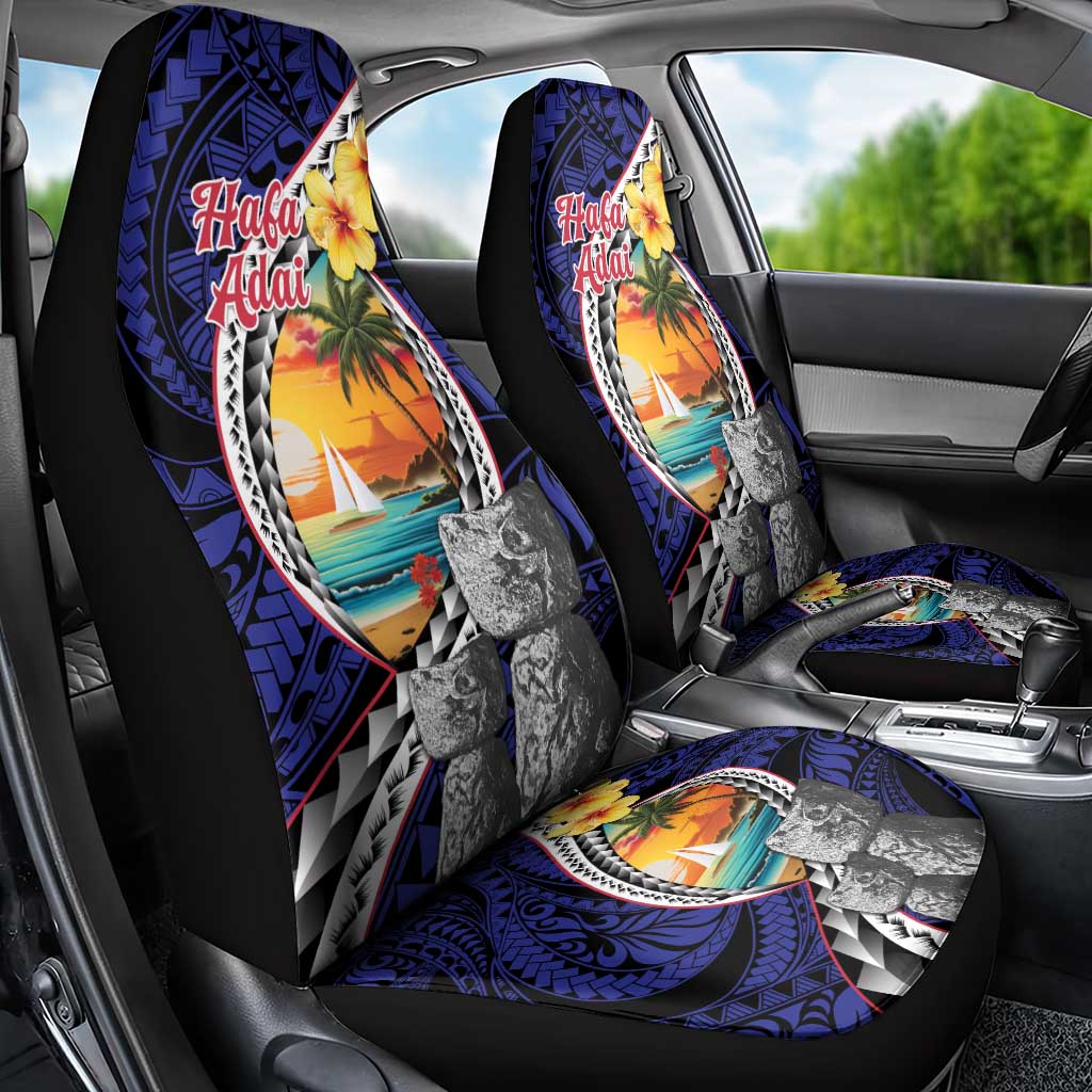 Hafa Adai Guam Seal Latte Stones Artwork Car Seat Cover LT9 - Polynesian Pride