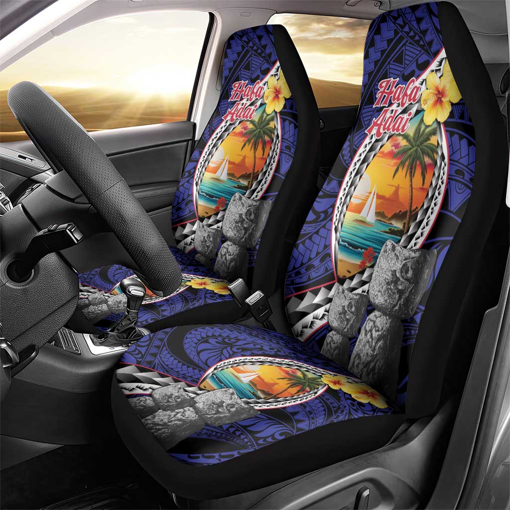 Hafa Adai Guam Seal Latte Stones Artwork Car Seat Cover LT9 - Polynesian Pride