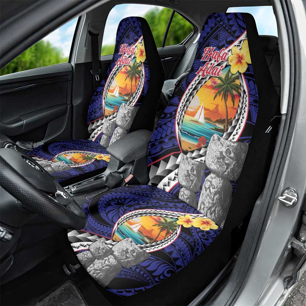 Hafa Adai Guam Seal Latte Stones Artwork Car Seat Cover LT9 - Polynesian Pride