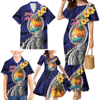 Hafa Adai Guam Seal Latte Stones Artwork Family Matching Mermaid Dress and Hawaiian Shirt LT9 - Polynesian Pride
