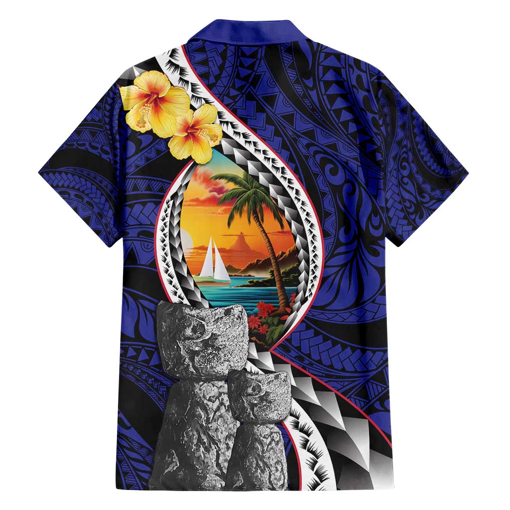 Hafa Adai Guam Seal Latte Stones Artwork Family Matching Puletasi and Hawaiian Shirt LT9 - Polynesian Pride