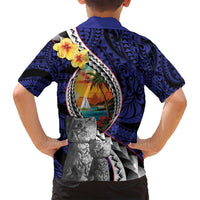 Hafa Adai Guam Seal Latte Stones Artwork Family Matching Summer Maxi Dress and Hawaiian Shirt LT9 - Polynesian Pride