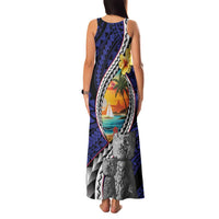 Hafa Adai Guam Seal Latte Stones Artwork Family Matching Tank Maxi Dress and Hawaiian Shirt LT9 - Polynesian Pride