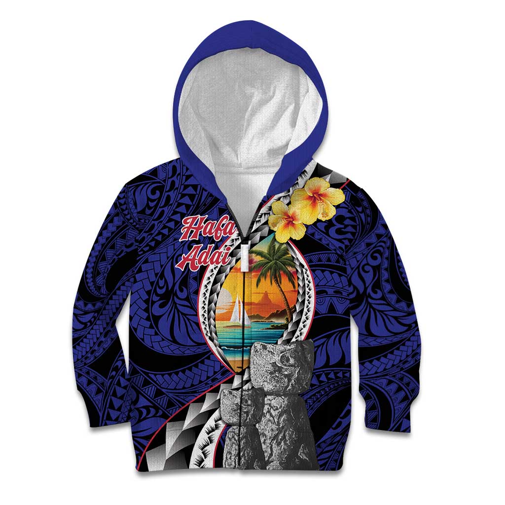 Hafa Adai Guam Seal Latte Stones Artwork Kid Hoodie
