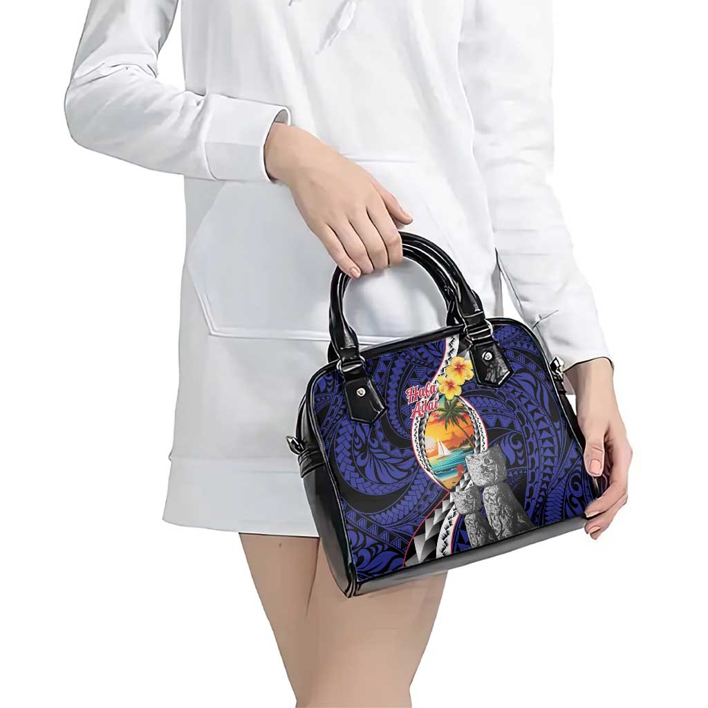 Hafa Adai Guam Seal Latte Stones Artwork Shoulder Handbag