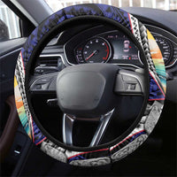 Hafa Adai Guam Seal Latte Stones Artwork Steering Wheel Cover LT9 - Polynesian Pride