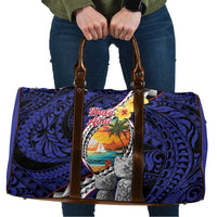 Hafa Adai Guam Seal Latte Stones Artwork Travel Bag LT9 Blue - Polynesian Pride