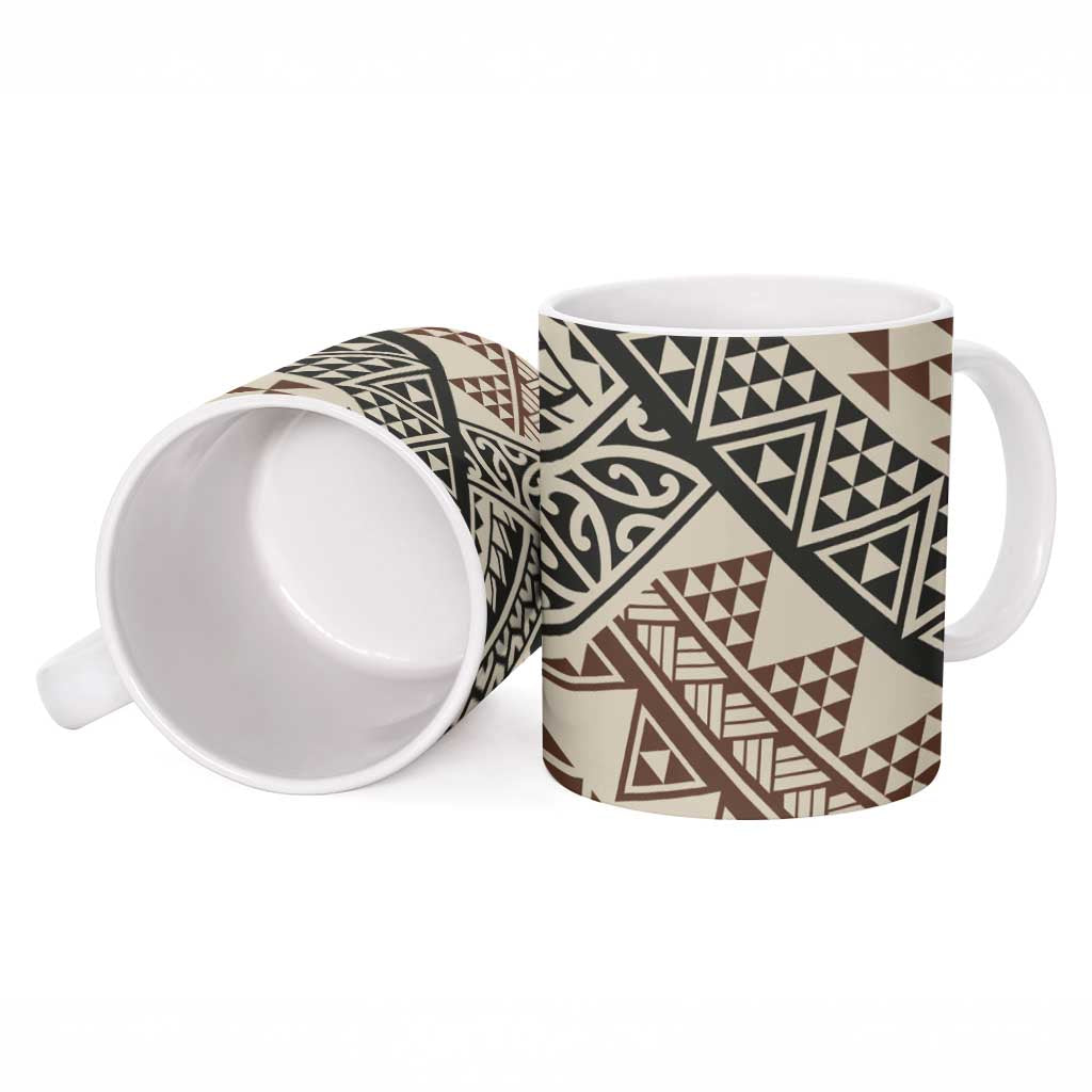 Niho Taniwha Kowhaiwhai Ceramic Mug - Polynesian Pride