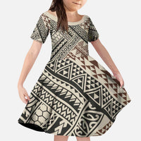 Niho Taniwha Kowhaiwhai Kid Short Sleeve Dress