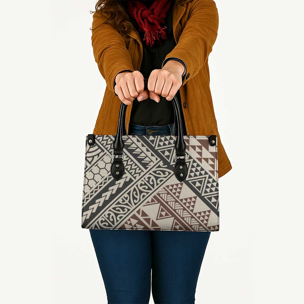Niho Taniwha Kowhaiwhai Leather Bag - Polynesian Pride