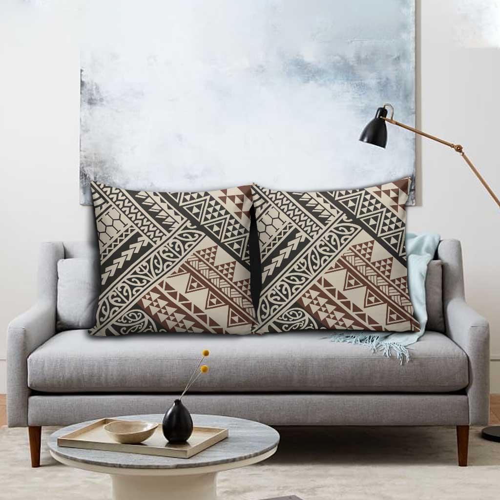 Niho Taniwha Kowhaiwhai Pillow Cover - Polynesian Pride