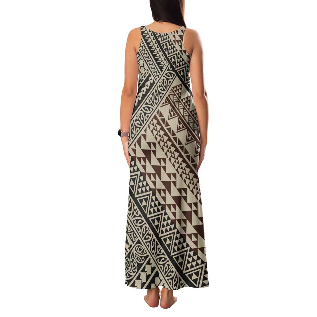 Niho Taniwha Kowhaiwhai Tank Maxi Dress LT9 - Polynesian Pride