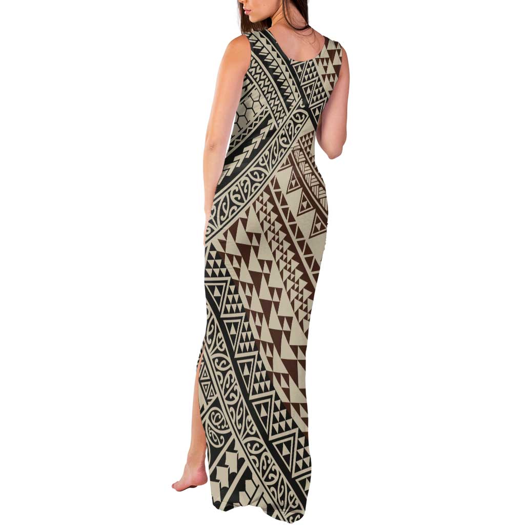 Niho Taniwha Kowhaiwhai Tank Maxi Dress LT9 - Polynesian Pride