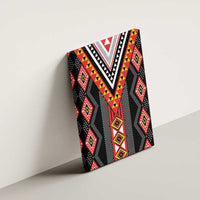 Niho Taniwha Taniko Motif Canvas Wall Art