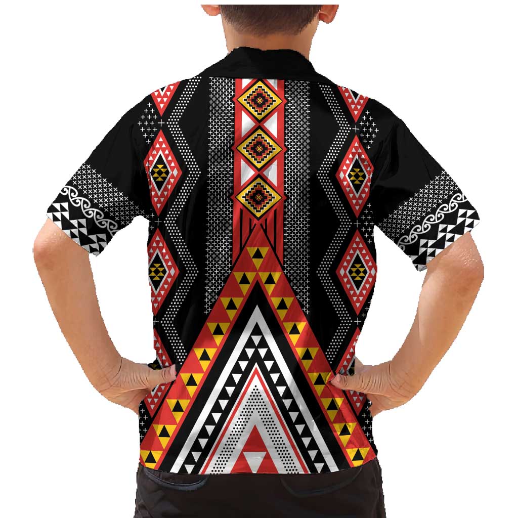 Niho Taniwha Taniko Motif Family Matching Mermaid Dress and Hawaiian Shirt LT9 - Polynesian Pride