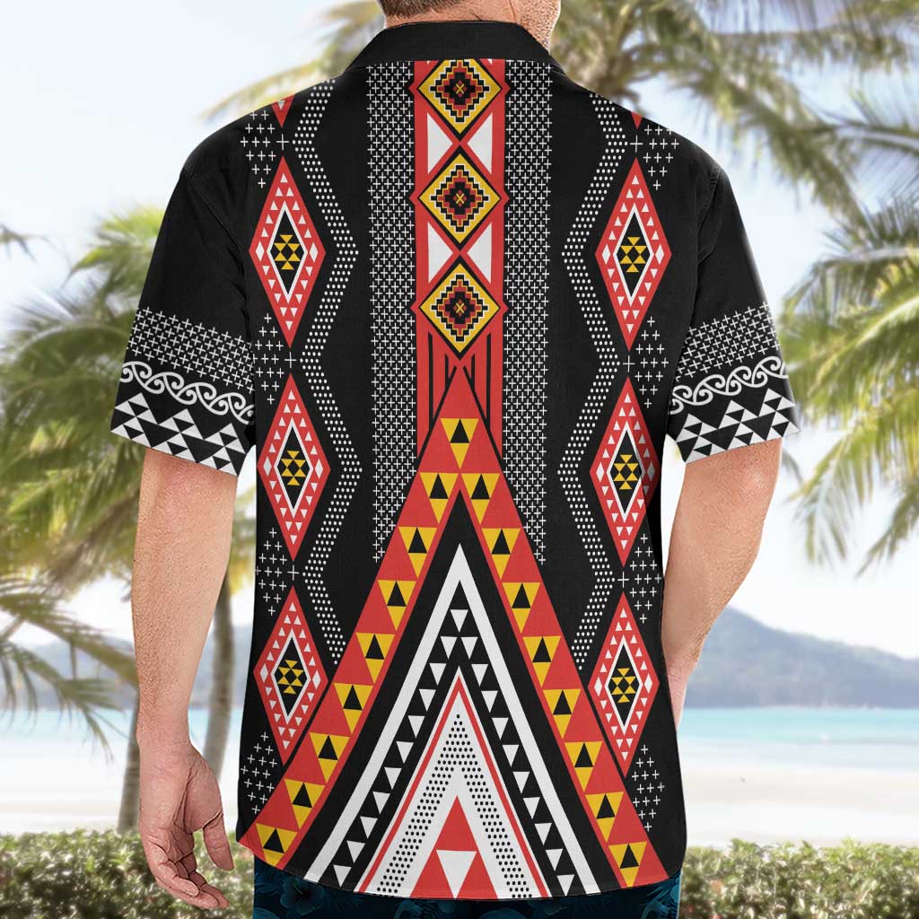 Niho Taniwha Taniko Motif Hawaiian Shirt