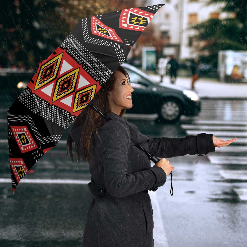 Niho Taniwha Taniko Motif Umbrella - Polynesian Pride