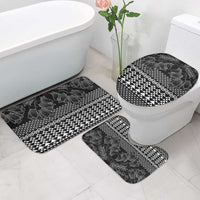Black Taniko Kowhaiwhai Tukutuku Motif Bathroom Set LT9 - Polynesian Pride