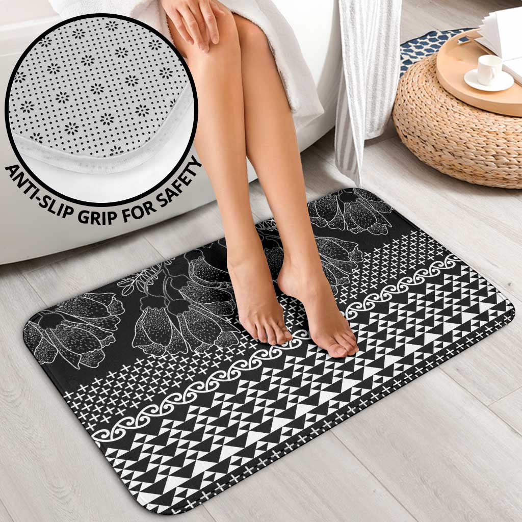 Black Taniko Kowhaiwhai Tukutuku Motif Bathroom Set LT9 - Polynesian Pride