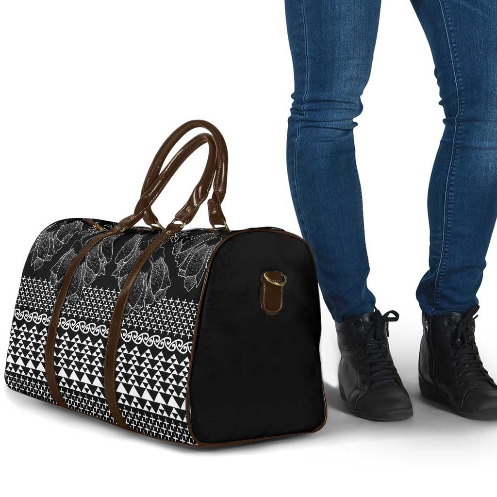 Black Taniko Kowhaiwhai Tukutuku Motif Travel Bag - Polynesian Pride