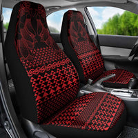 Red Taniko Kowhaiwhai Tukutuku Motif Car Seat Cover LT9 - Polynesian Pride