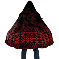 Red Taniko Kowhaiwhai Tukutuku Motif Cloak LT9 Unisex Red - Polynesian Pride