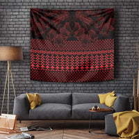 Red Taniko Kowhaiwhai Tukutuku Motif Tapestry LT9 Red - Polynesian Pride