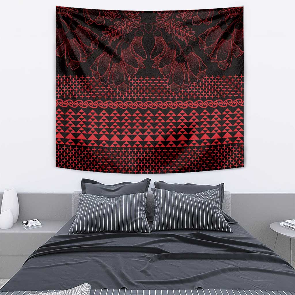 Red Taniko Kowhaiwhai Tukutuku Motif Tapestry LT9 - Polynesian Pride